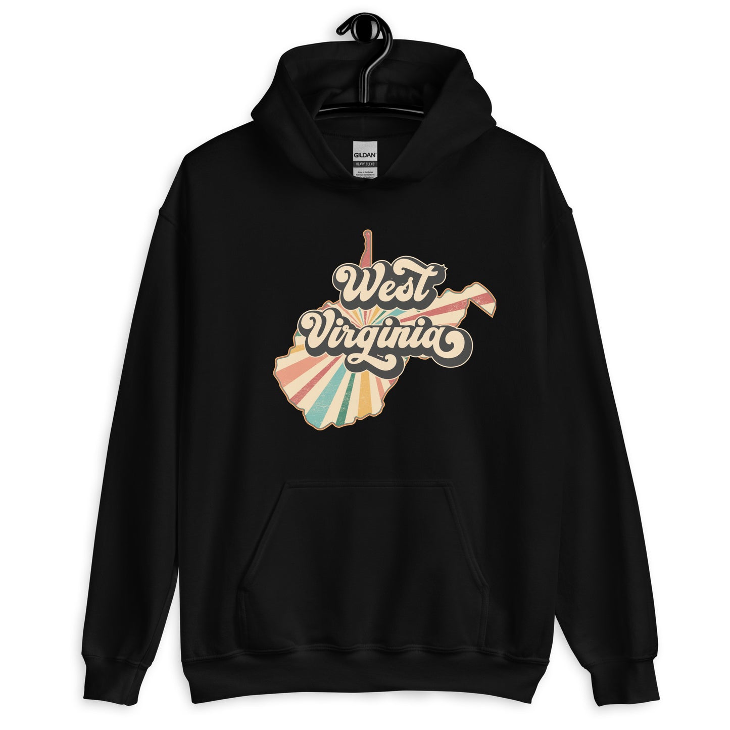 Almost Heaven WV Retro Unisex Hoodie