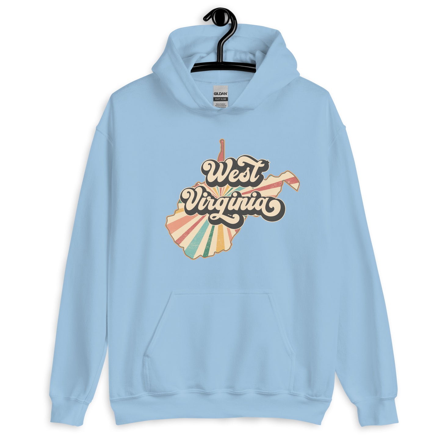 Almost Heaven WV Retro Unisex Hoodie