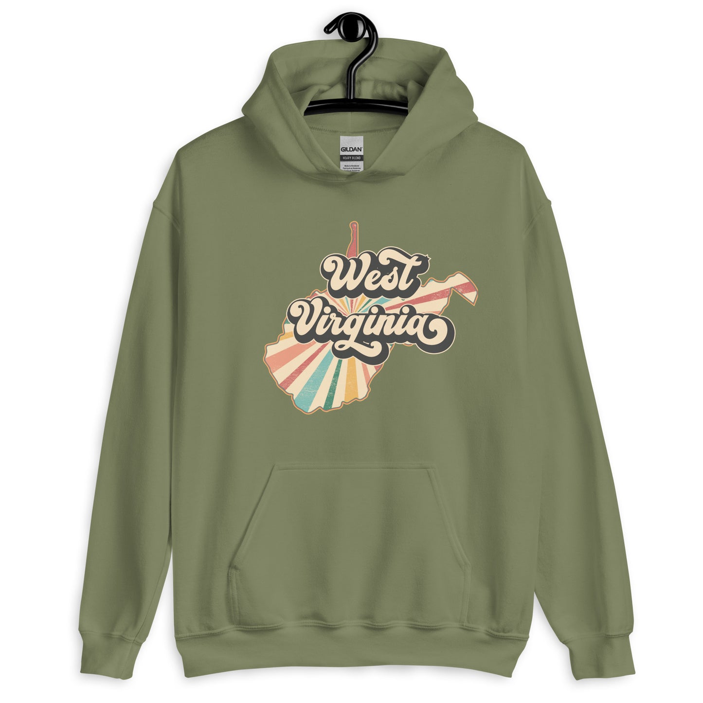 Almost Heaven WV Retro Unisex Hoodie